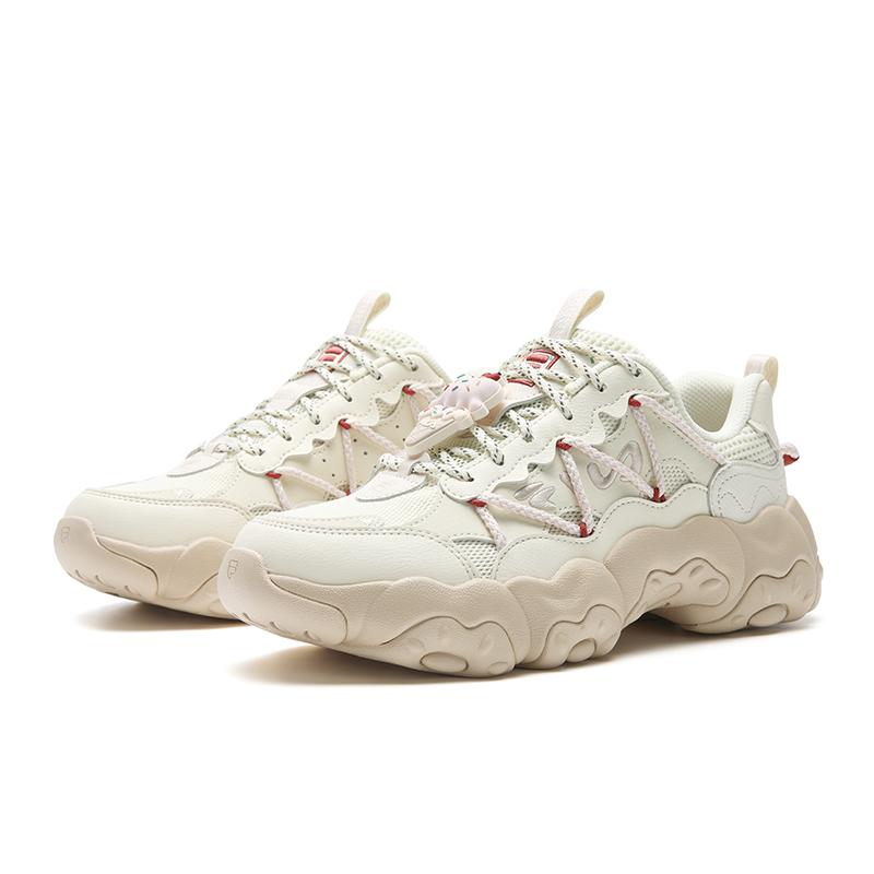 Fila FLUID 6 Амортизация Устойчивость к истиранию Покрытие Легкие Низкие Массивные Кроссовки Женские Цвет: Сладкая Кукуруза Желтый F12W612137FSM