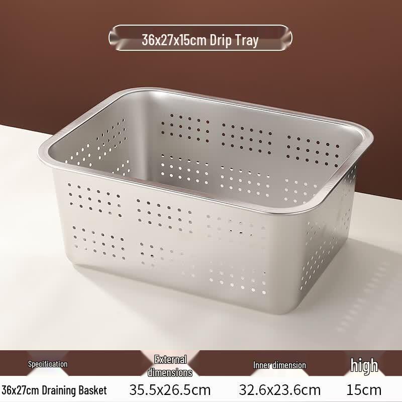 Stainless Steel Rectangular Kitchen Drain Basket