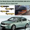 Dynamic LED Turn Signal Blinker Sequential Indicator Mirror Flasher Light For Skoda Octavia 09-13 Superb MK2 3T4 3T5 08-14