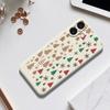 For iPhone 17 Case Christmas Tree Gingerbread Pattern Printing Straight Edge TPU Phone Back Cover