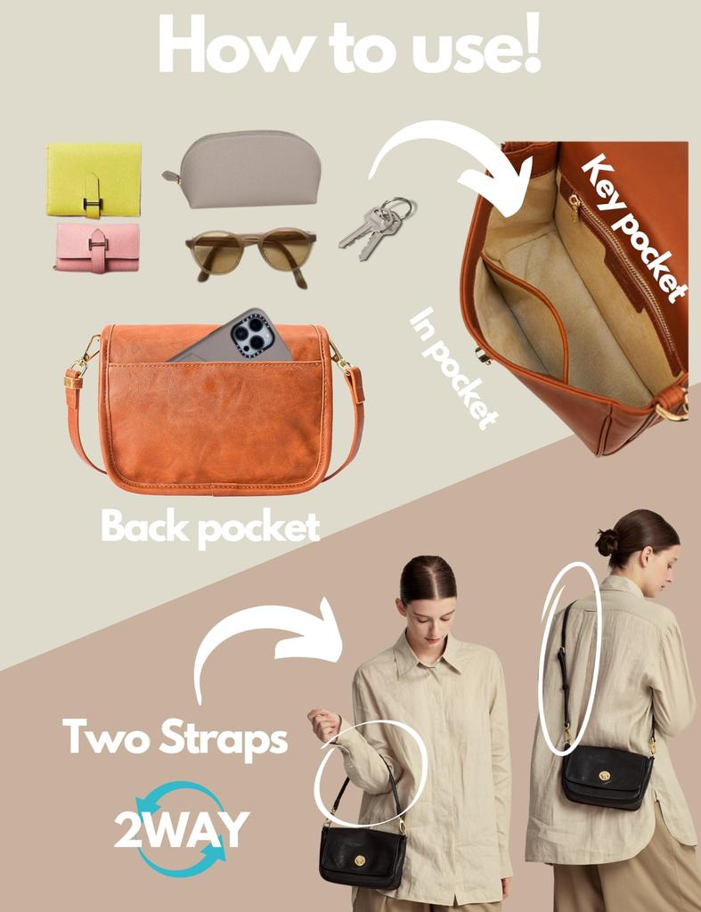 Shoulder Bag Handbag 2way Good Things Long Genuine Leather Bag Leather Lightweight Bag Present [VEROMAN] Women's (Black)