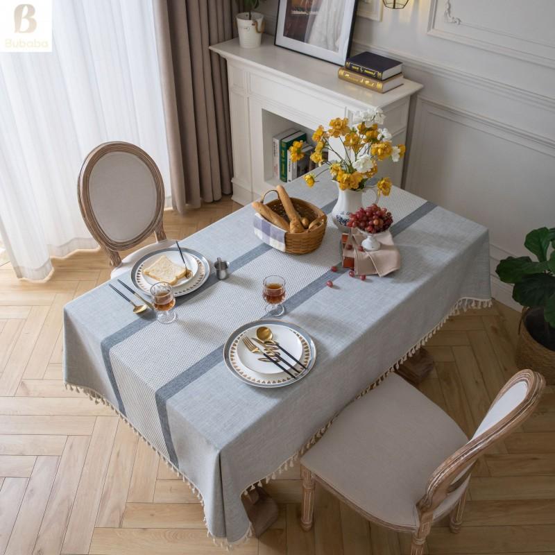 Geometric Tablecloth Anti-slip Dustproof Rectangular Dining Table Cloth Coffee Mat American Nordic Style