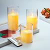 AnnTec LED Candle Light, 3-Piece Set with Realistic Flame-Like Flickering Light, Warm White Light, Flameless, Safe, Energy-Saving, with Remote