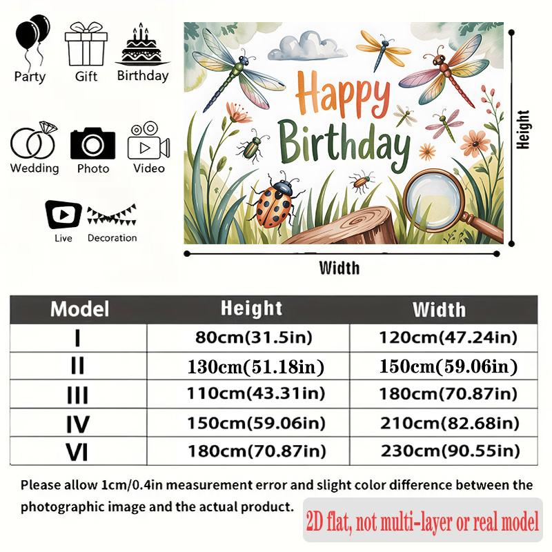 1pc Photography Celebration Backdrop - Polyester Party Decor