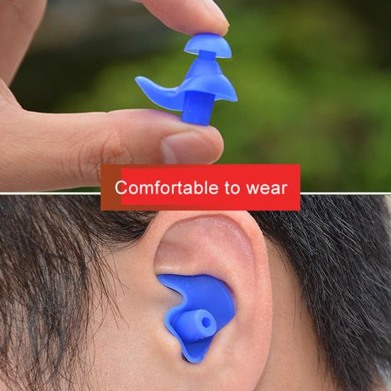 Professional Waterproof Soft Anti-Noise Silicone Swimming Earplugs for Swimmers