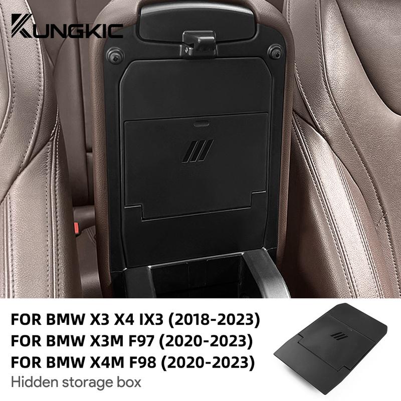 Car Armrest Hidden Storage Box For BMW X3 G01 iX3 X4 G02 X3M F97 X4M F98 Auto Product Interior Modification Organizer Accessory