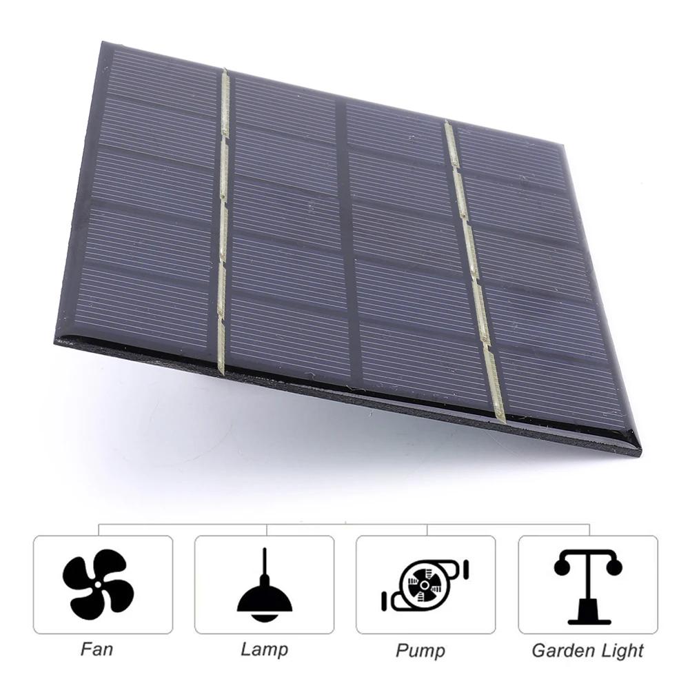 3W 5V Portable Solar Panel Charger Photovoltaic Cells for Solar Light for 3.7V Battery 3-5V Battery/Phone Charger
