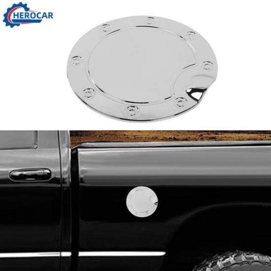 Chrome Fuel Gas Door Panel Cover Trim Decor Garnish for Dodge for Ram 2002-2008
