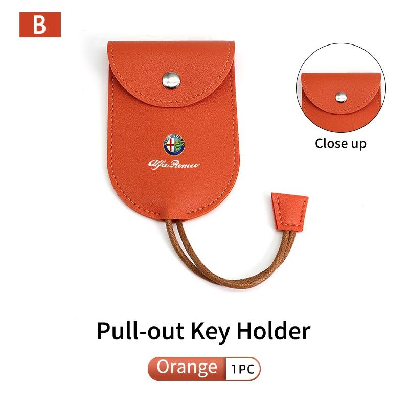 Car Sticker For Alfa Romeo 159 147 Portable Leather Car Key Protective Case Key Organizer Bag Badge Accessories For Alfa Romeo G abc012