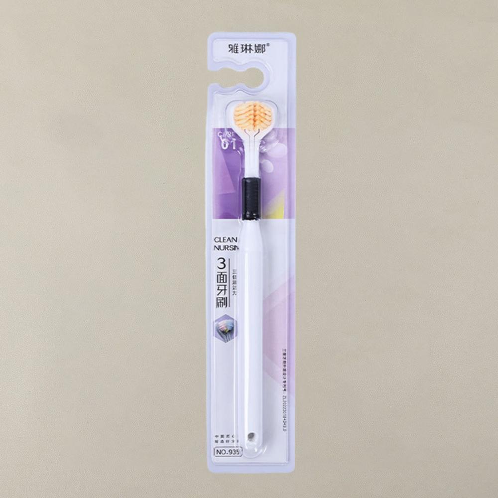 360 Degree Three-sided Soft Bristle Toothbrush Oral Care Safety Toothbrush Teeth Deep Cleaning Portable Travel Dental Oral Care
