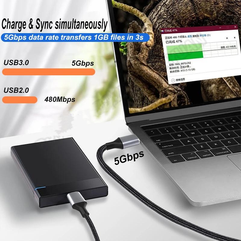 Кабель USB 3.0 - Micro B для жесткого диска, скорость передачи данных 5 Гбит/с, кабель для быстрой зарядки для Samsung Toshiba WD Seagate HDD SSD, кабель Micro B