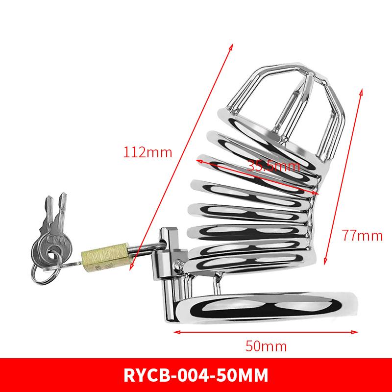 Runyu Adult Sextoy Tooys Men'S Metal Penis Chastity Cage Adjustable Cock Ring Restriction Punitive Stainless Steel Urethral Lock