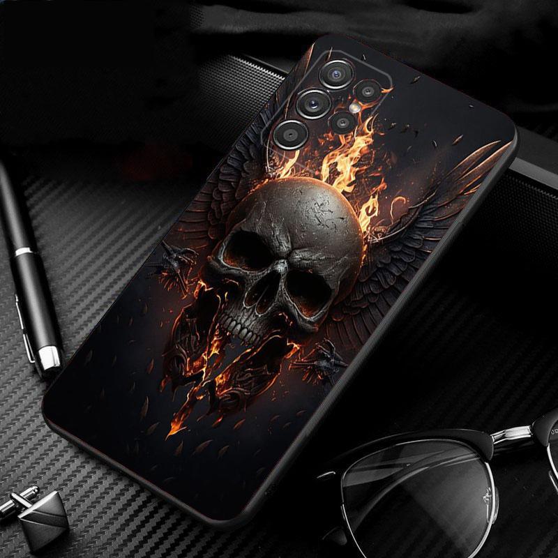Чехол для телефона Samsung Galaxy S25 S24 S23 S22 S21 Ultra S24 S23 S22 S21 S25 Plus S24 S25 FE Череп