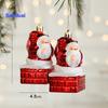 2 шт. Рождественский кулон изысканный грибной пончик в форме Санта-Клауса подвесное украшение для рождественской елки для праздничного украшения