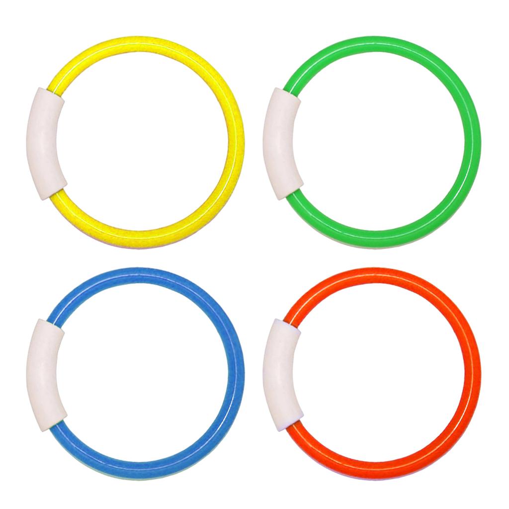Набор из 4 подводных игрушек для дайвинга в бассейне для детей и взрослых, красочные кольца для ныряния для тренировок по плаванию, веселые водные развлечения