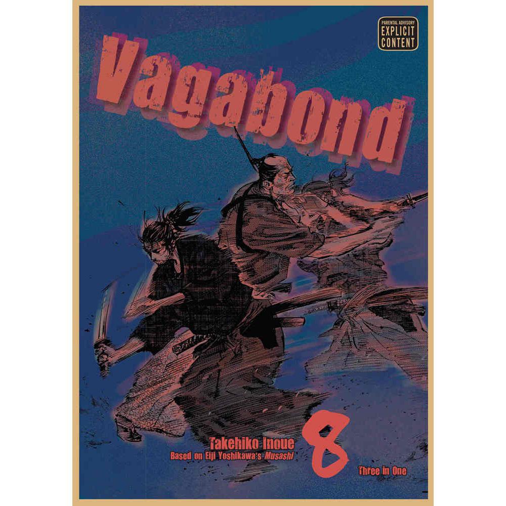 Ретро-постер из крафт-бумаги «Vagabond» от Такэхико Иноуэ – Японское аниме, настенное искусство для декора бара или кафе