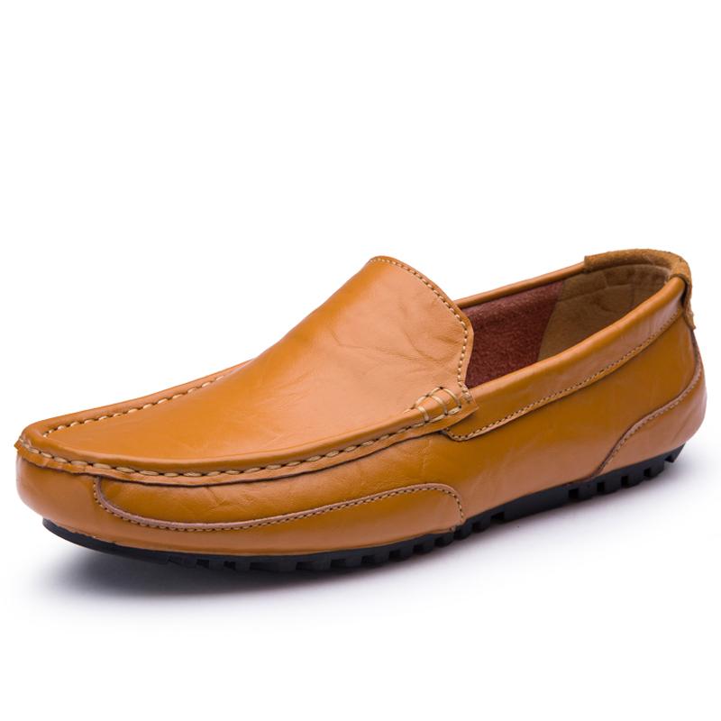 Plus Size Men Leather Casual Driving Slip On Outdoor Flat Soft Comfortable Loafers Shoes