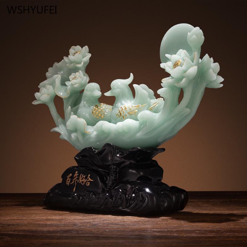 Китайский стиль Украшения для рабочего стола Centennial Harmony Mandarin Duck украшения Аксессуары для украшения дома Свадебный подарок