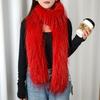 Imitation Mink Fur Y2K Girl Scarf 180cm Ladies Tassels Scarf Fashionable Soft Shawl  Outdoor