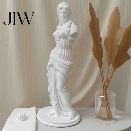 Photography Prop Statue 3D Printed Minimalist Goddess Sculpture, Retro European Armless Statue, Classical Housewarming Present for Art Lovers Figurine