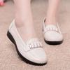 Туфли Doudou женские нескользящие весенне-летние новые на плоской подошве одинарные туфли мягкая подошва на одном педале беременные женщины удобные материнские белые туфли медсестры