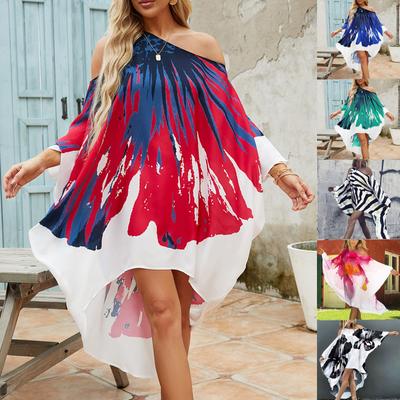 Женское модное пляжное платье с открытыми плечами больших размеров, блузка-бикини