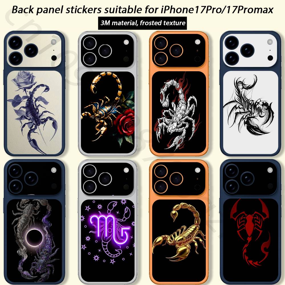 Наклейка-винил Scorpion TICKET для iPhone 17 Pro/Pro max Защитная пленка для задней панели, рамки, камеры