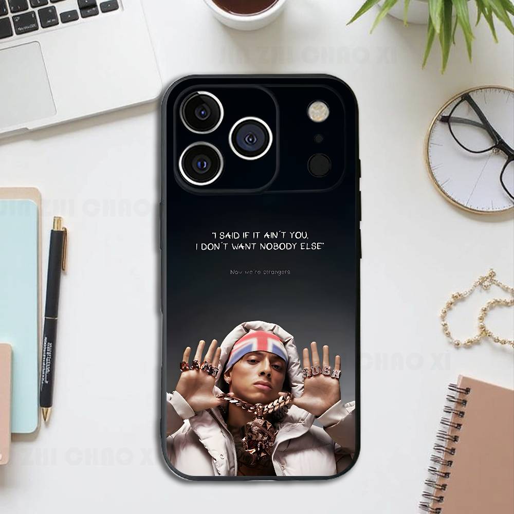 Чехол для телефона рэпера Central Cee Черный Для IPhone 17 16 15 14 13 12 13 12 11 Pro Max Plus XS XR Силиконовый Мягкая Задняя Крышка