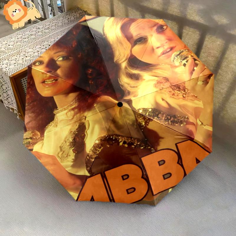ABBA Iconic Music Legacy Складной зонт 8 спиц Подходит для всех сезонов легкий Зонт от солнца Зонт