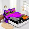 Four-Piece Mattress Set 3D Digital Printing Mattress Protective Cover Halloween Witch Mattress