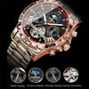 Dual Calendar Men's Fully Automatic Tourbillon Hollow Mechanical Watch Fashionable Waterproof Luminous Moon Phase Dial Men's Business Mechanical Watch