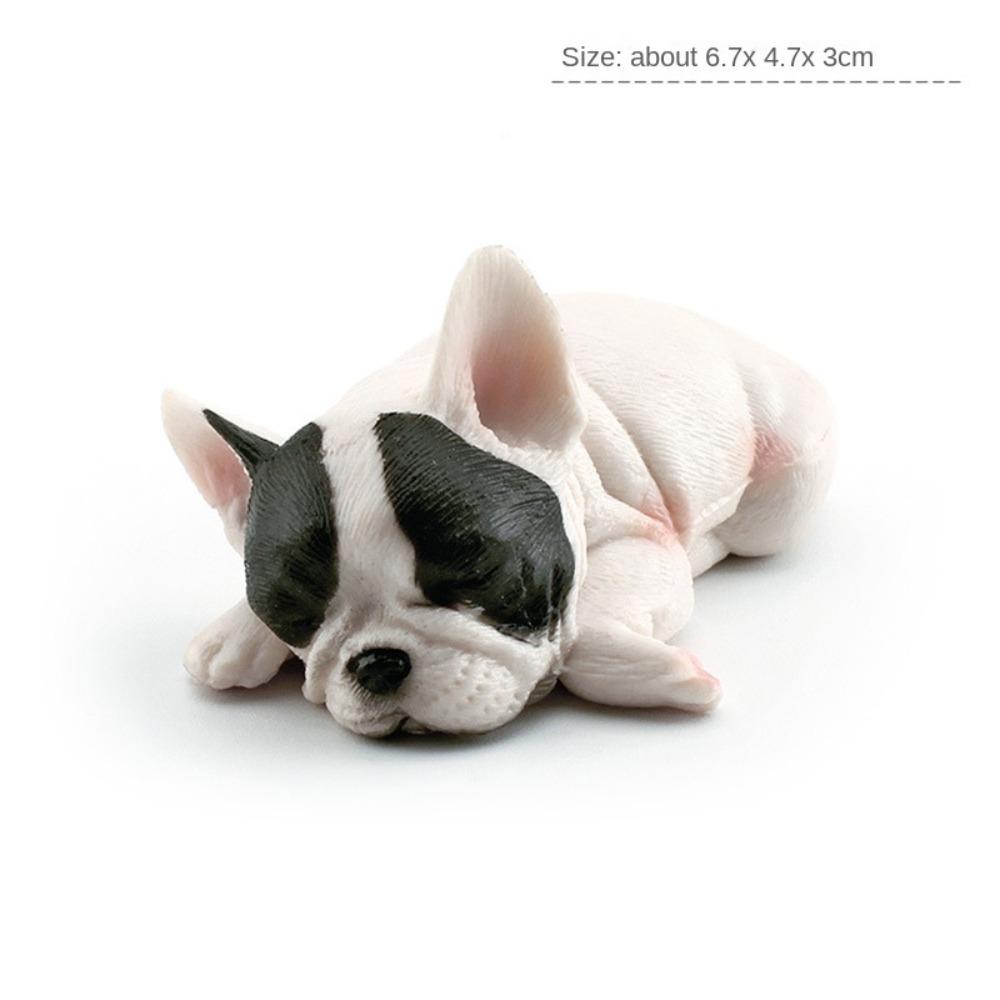 Figurine Solid Simulation Dog Model Bulldog Simulated Sleeping Posture Bulldog Table Decor
