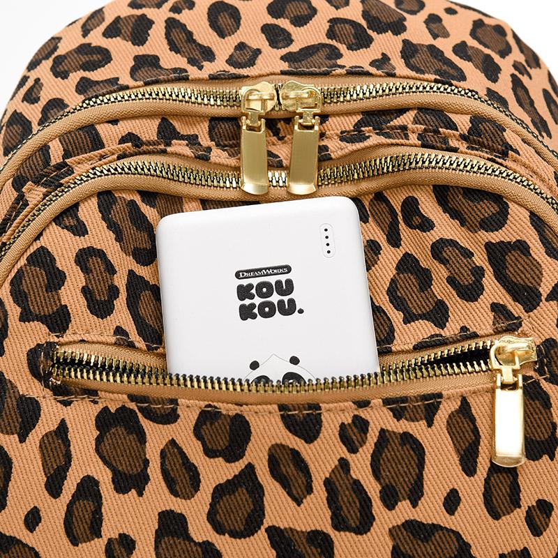 Сумка с леопардовым принтом, женский рюкзак, большой вместимости, дорожный рюкзак