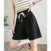 2022 Summer Fashion Korean Casual Shorts High Waist Wide Leg Women Simple Loose Harajuku Drawstring High Street Sweatshorts