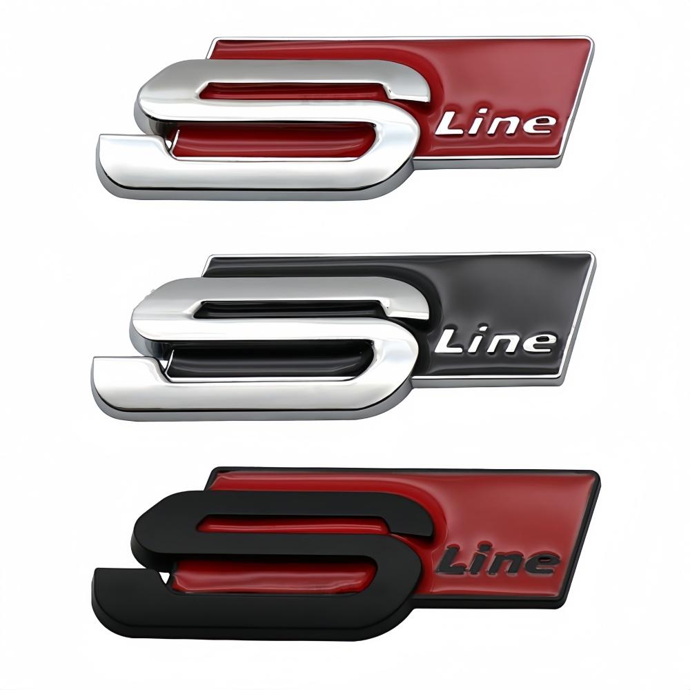 1pcs Metal Car logo Sticker Badge Decoration Decals For Audi Sline TT Q2 Q3 Q5 Q7 Q8 A3 A4 A5 A6 A7 R8 B5 B6 B7 B8 C5 RS4 RS5 V8