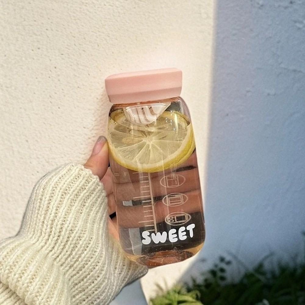 Transparent Water Cup with Tea Strainer Reusable Plastic Cup New Portable Drink Bottle Outdoor