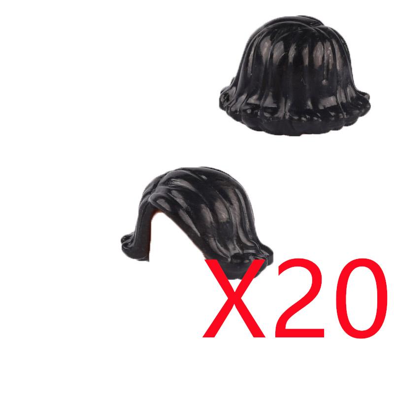 MOC Городские строительные блоки Части тела фигурок Креативные аксессуары Длинные волосы Коричневые Черные Золотые Мини-кирпичики Совместимая игрушка Подарок k030