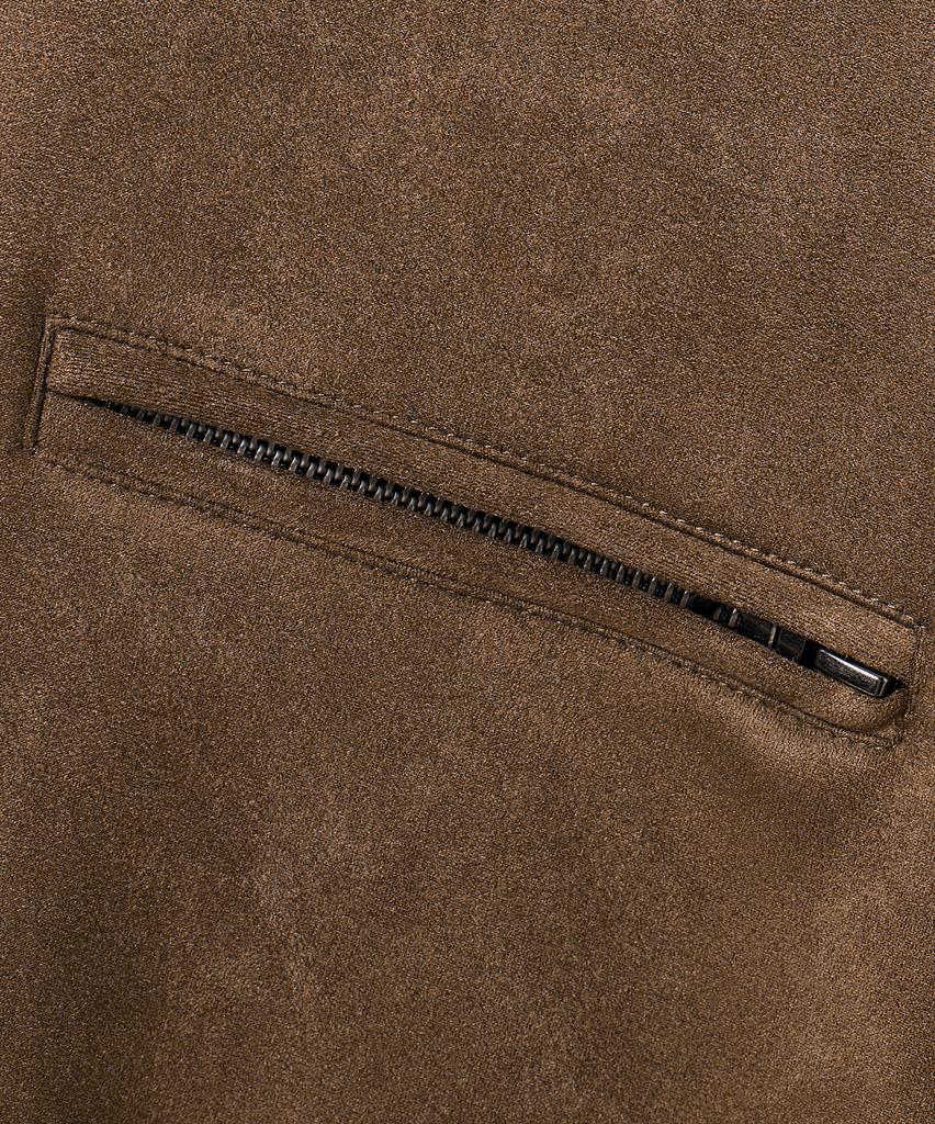 Худи на молнии Dimitri Black 2-Way из искусственной замши_Коричневый