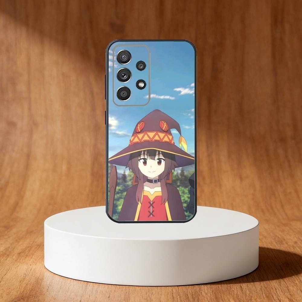 Чехол для телефона Megumin Anime K-KonoSuba Для Samsung S25,S24,S21,S22,S23,S30,Ultra,S20,Plus,Fe,Note,10,9,5G Черный Чехол