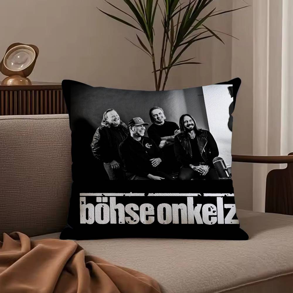 Rock B-Bohse o-Onkelz Наволочка Противопылевой клещ Наволочка Невидимая молния шелковистый короткий плюш Чехол на подушку для дивана