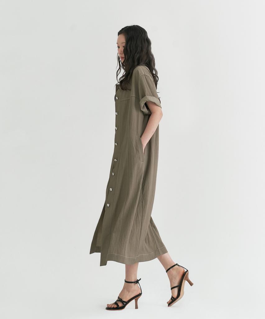 Peulleio Maison Dress_Khaki