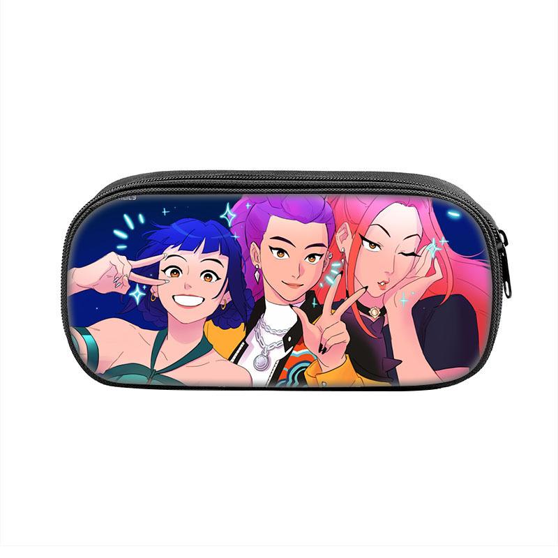 Пенал Demon Hunters K-Pop Пенал для детей младшего и среднего школьного возраста Сумка для хранения CLE