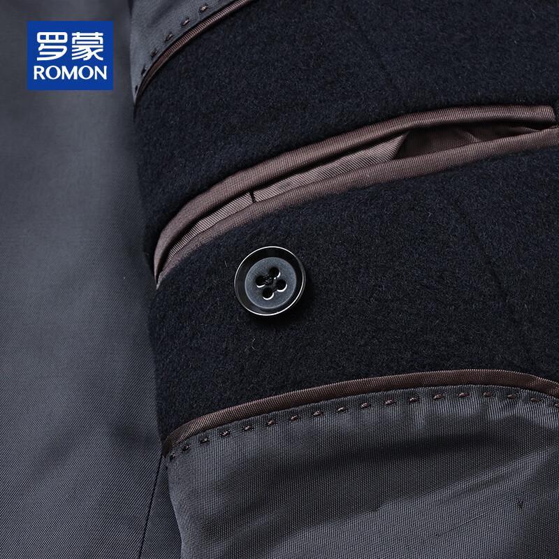ROMON Мужское пальто средней длины из 100% чистой шерсти с утолщенной подкладкой