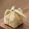Chinese Style Teacup Drawstring Cloth Pouch Print Small Item Pouch Teaware Storage Bag  Storage Bag