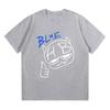 Hannah Bahng Blue HB Tshirt Men Women Cotton Quality Short Sleeve Tees Male Fashion Cartoon Graphic Oversized high quality soft