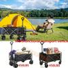 Collapsible Folding Utility Beach Cart Wagon Heavy Duty Large Capacity Fold Wagon Ourdoor Trolley Portable Garden Camping Cart