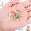 100Pcs Mini Round Colored Brads Assorted Pastel Shades Metal Two-Prong Brads for Scrapbooking DIY Crafts 8x20mm