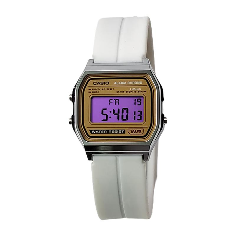 Casio Индивидуальные часы модифицированная серия зеленый циферблат синий пластиковый корпус классические ретро маленькие квадратные часы F-91WM-2A модифицированные-Lin BaiSeBiaoDaiZiSeBiaoJing