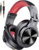 OneOdio Wired Headphones A71 Red DJ Monitor Closed-Back Dual 3.5mm Jack Gaming Music Instrument Practice Home Recording DTM Calls