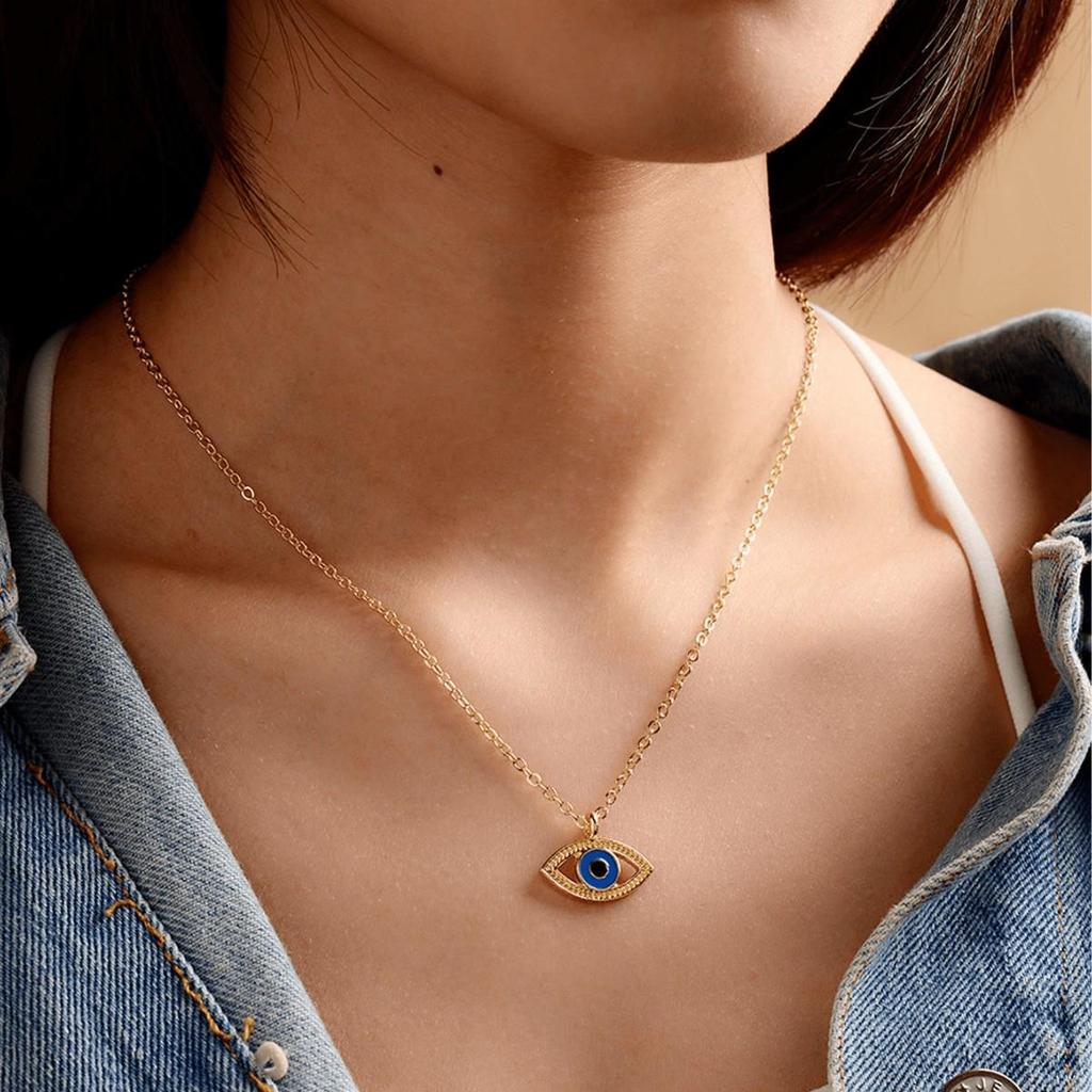 Ожерелье Глаз Дьявола: Подвеска «Турецкий глаз» синего цвета с уникальной индивидуальностью